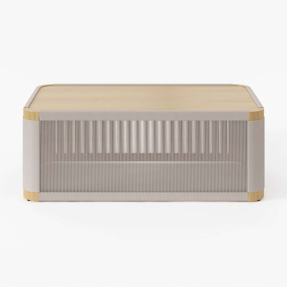 Coastal Aluminum Outdoor Furniture Set with Swivel Chairs and Table