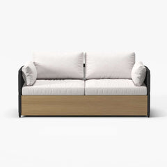 Coastal Aluminum Outdoor Furniture Set with Swivel Chairs and Table