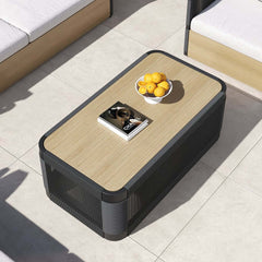 Coastal Aluminum Outdoor Furniture Set with Swivel Chairs and Table