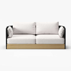 Coastal Aluminum Outdoor Furniture Set with Swivel Chairs and Table