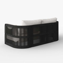 Coastal Aluminum Outdoor Furniture Set with Swivel Chairs and Table