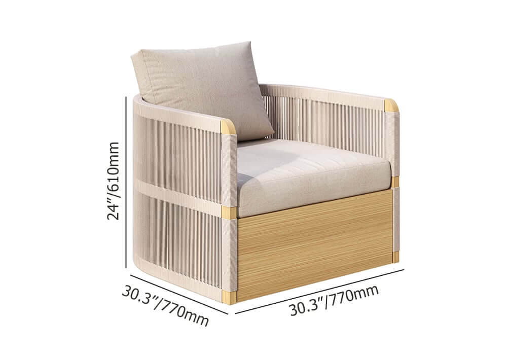 Coastal Aluminum Outdoor Furniture Set with Swivel Chairs and Table Dimensions