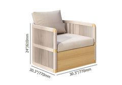 Coastal Aluminum Outdoor Furniture Set with Swivel Chairs and Table Dimensions