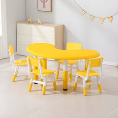 Contemporary Children's Writing Desk with Rounded Edges and Waterproof Top