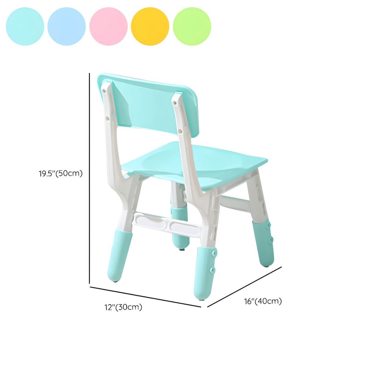 Contemporary Children's Writing Desk with Rounded Edges and Waterproof Top Dimensions