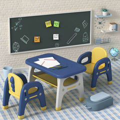 Contemporary Kids' Desk with Storage Shelf in Vibrant Colors