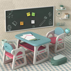 Contemporary Kids' Desk with Storage Shelf in Vibrant Colors