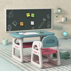 Contemporary Kids' Desk with Storage Shelf in Vibrant Colors