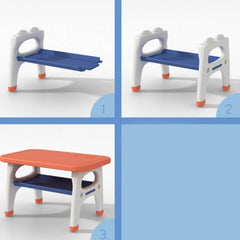 Contemporary Kids' Desk with Storage Shelf in Vibrant Colors
