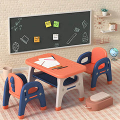 Contemporary Kids' Desk with Storage Shelf in Vibrant Colors