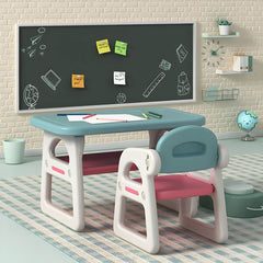 Contemporary Kids' Desk with Storage Shelf in Vibrant Colors Main Product Image