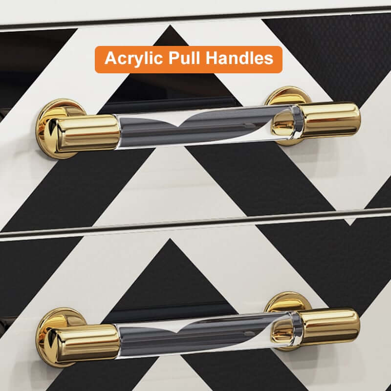 Contemporary Zebra Pattern Nightstand - 2 Drawers