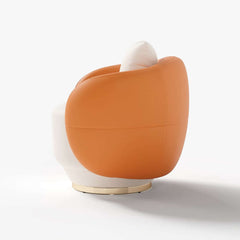 Curved Performance Leather Sofa Set with Swivel Feature