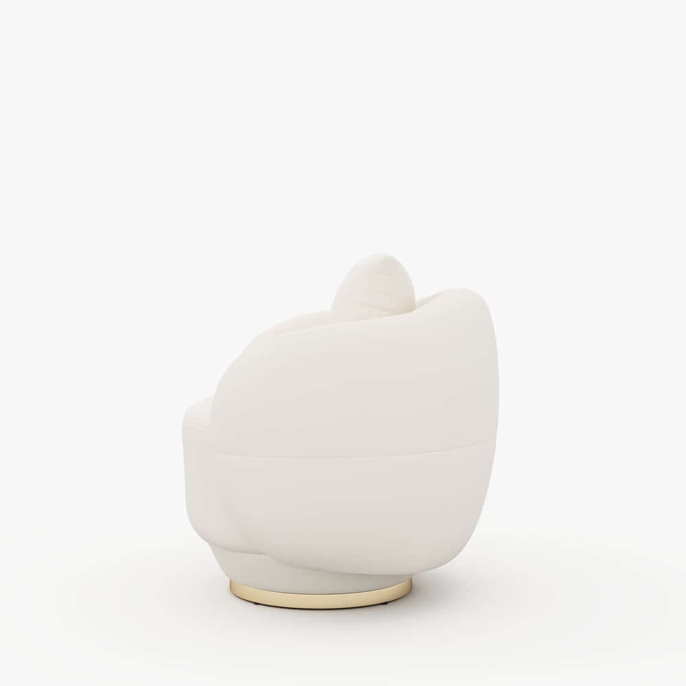 Curved Performance Leather Sofa Set with Swivel Feature