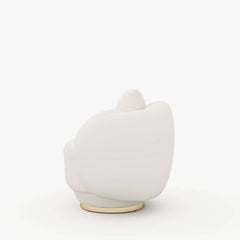 Curved Performance Leather Sofa Set with Swivel Feature