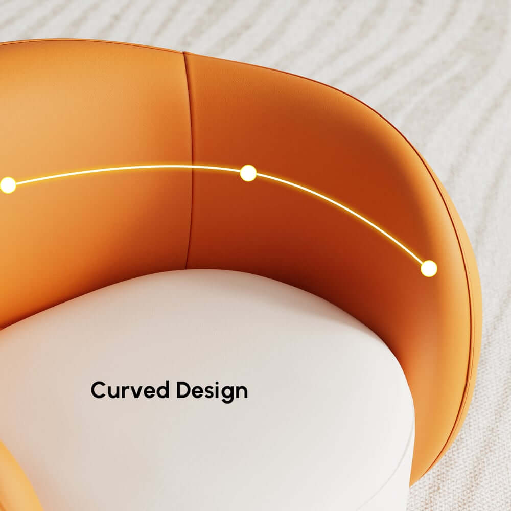 Curved Performance Leather Sofa Set with Swivel Feature