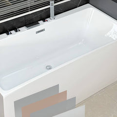 Ink Rectangular Freestanding Bathtub in Contemporary Style with Back to Wall Design, Polymethyl Methacrylate Material, and Soaking Bath Therapy, Tub, 39.4"L x 29.5"W x 24"H Bathtubs