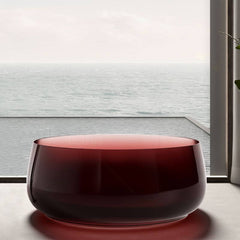 Casual Resin Circular Freestanding Bathtub with Roll Top Soaking Design Bathtubs
