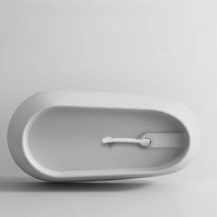 Ink Freestanding Roll Top Oval Casual Bathtub with Soaking Design, 51"L x 28"W x 25"H Bathtubs