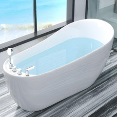 Antique Finish Single Slipper Bathtub Modern Soaking Oval Bathtub Bathtubs