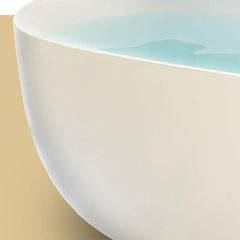 Matte Black Freestanding Bathtub with Roll Top Oval Shape in Casual Plexiglass Soaking Style, 51"L x 27.5"W x 24"H Bathtubs