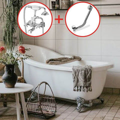 Clawfoot Bathtub with Porcelain Enameled Cast Iron, Single Slipper Design, Oval Shape, Contemporary Style, Chalk Color, and Soaking Bath Therapy, Tub Bathtubs