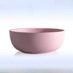 Ink Orbicular Freestanding Bathtub with Roll Top Casual Soaking Design, 47"L x 47"W x 22"H Bathtubs