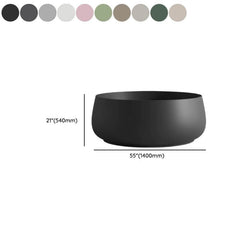 Ink Orbicular Freestanding Bathtub with Roll Top, Simplistic Style, and Soaking Bath Therapy Bathtubs
