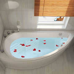 Contemporary White Acrylic Corner Bathtub with Drain for Washroom - 52"L x 30"W x 26"H Tub Left Bathtubs