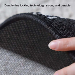 Diatom Filaments Waterproof Rectangle Rug in Abstract Black White Design