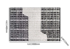 Diatom Filaments Waterproof Rectangle Rug in Abstract Black White Design Dimensions