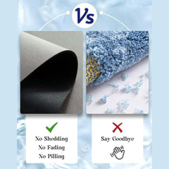 Diatom Mud Geometric Bath Rug Set in Black White Brown