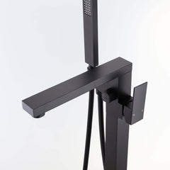Dree Freestanding Bathtub Faucet with Hand Shower in Matte Black