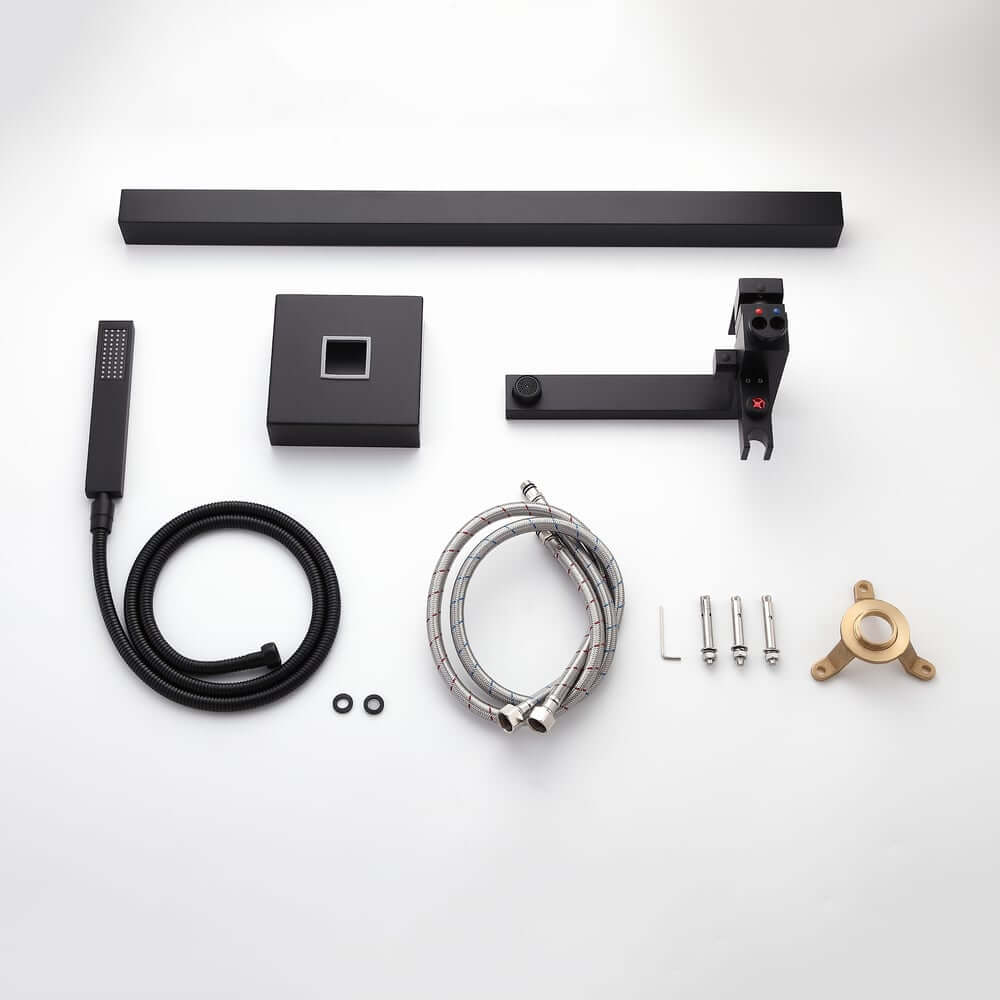 Dree Freestanding Bathtub Faucet with Hand Shower in Matte Black