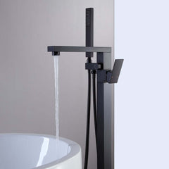 Dree Freestanding Bathtub Faucet with Hand Shower in Matte Black