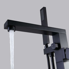 Dree Freestanding Bathtub Faucet with Hand Shower in Matte Black