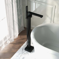 Dree Freestanding Bathtub Faucet with Hand Shower in Matte Black