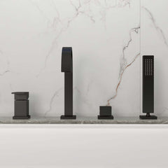 Dree Modern Deck Mounted Roman Tub Faucet with Handshower