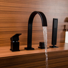 Dree Modern Deck Mounted Roman Tub Faucet with Handshower Main Product Image