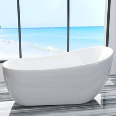 Antique Finish Single Slipper Bathtub Modern Soaking Oval Bathtub Bathtubs