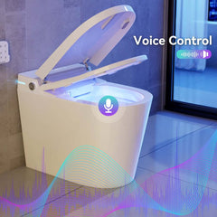 Elegant White One-Piece Smart Toilet with Heated Seat and Auto Flush