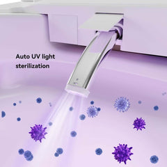 Elegant White One-Piece Smart Toilet with Heated Seat and Auto Flush