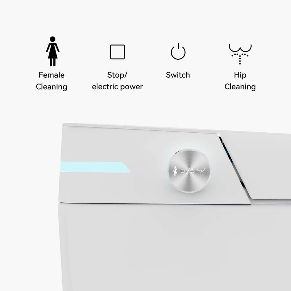 Elegant White One-Piece Smart Toilet with Heated Seat and Auto Flush