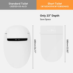 Elegant White One-Piece Smart Toilet with Heated Seat and Auto Flush