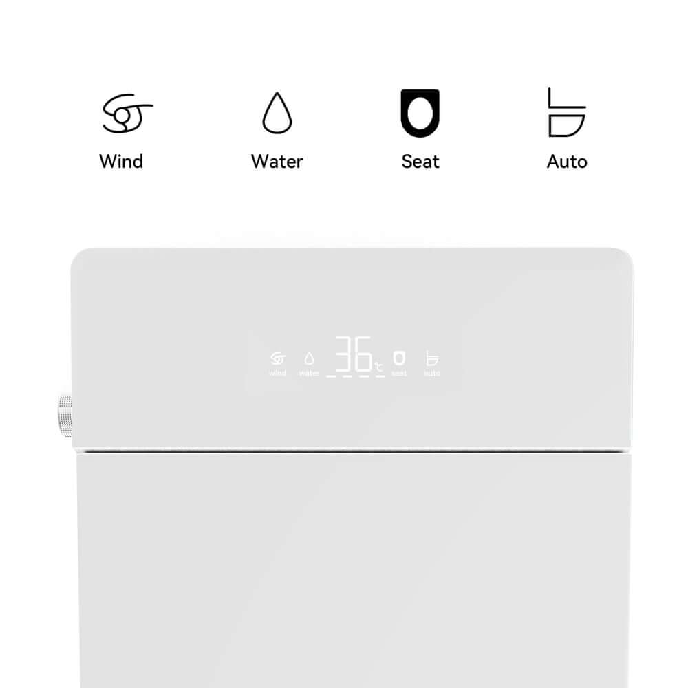 Elegant White One-Piece Smart Toilet with Heated Seat and Auto Flush