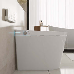 Elegant White One-Piece Smart Toilet with Heated Seat and Auto Flush