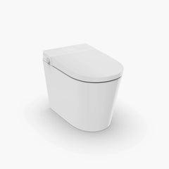 Elegant White One-Piece Smart Toilet with Heated Seat and Auto Flush