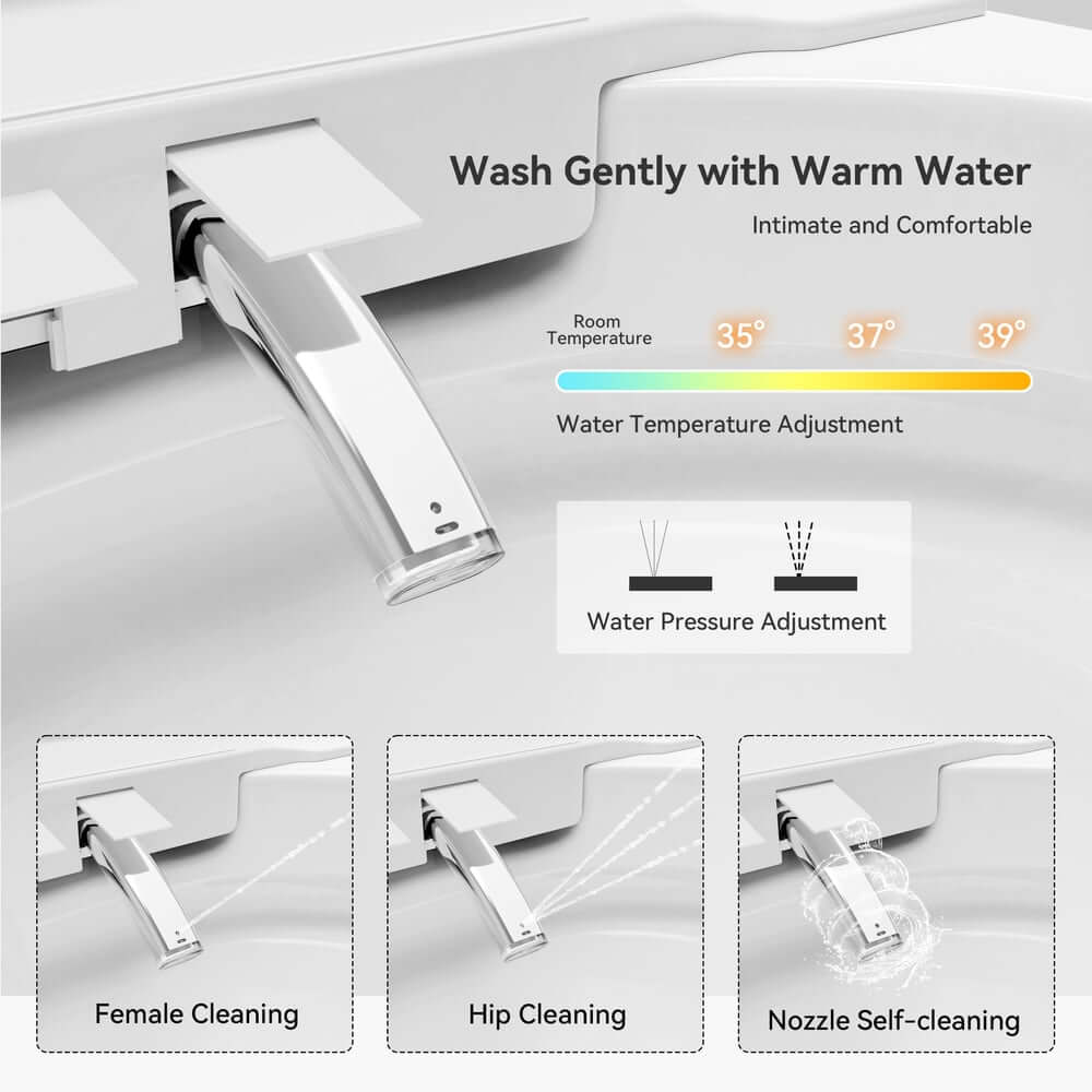 Elegant White One-Piece Smart Toilet with Heated Seat and Auto Flush