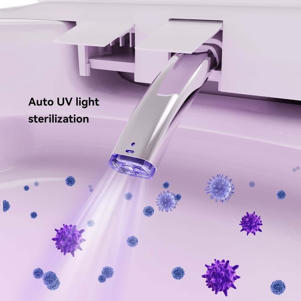 Elegant White One-Piece Smart Toilet with Heated Seat and Auto Flush