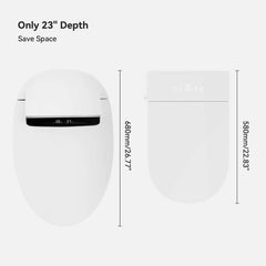 Elegant White One-Piece Smart Toilet with Heated Seat and Auto Flush